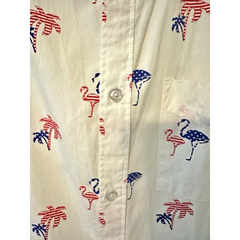 Rugby University Men’s shirt Large Flamingo Short Sleeve 100% Cotton - Picture 7 of 13